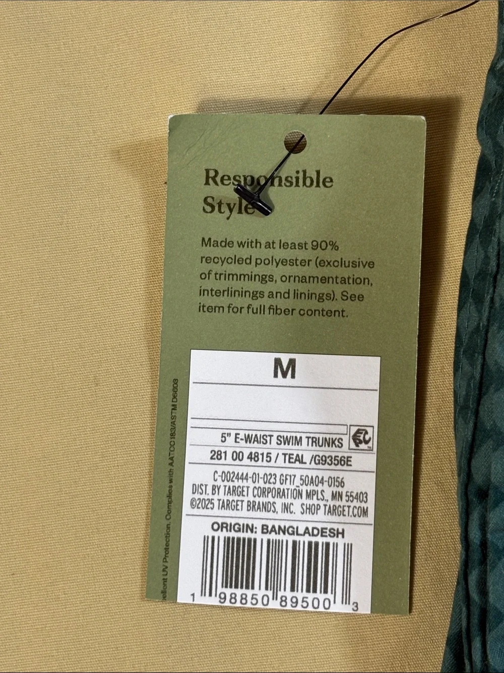 Goodfellow & Co NWT Men's Green Diamond Checkered 5